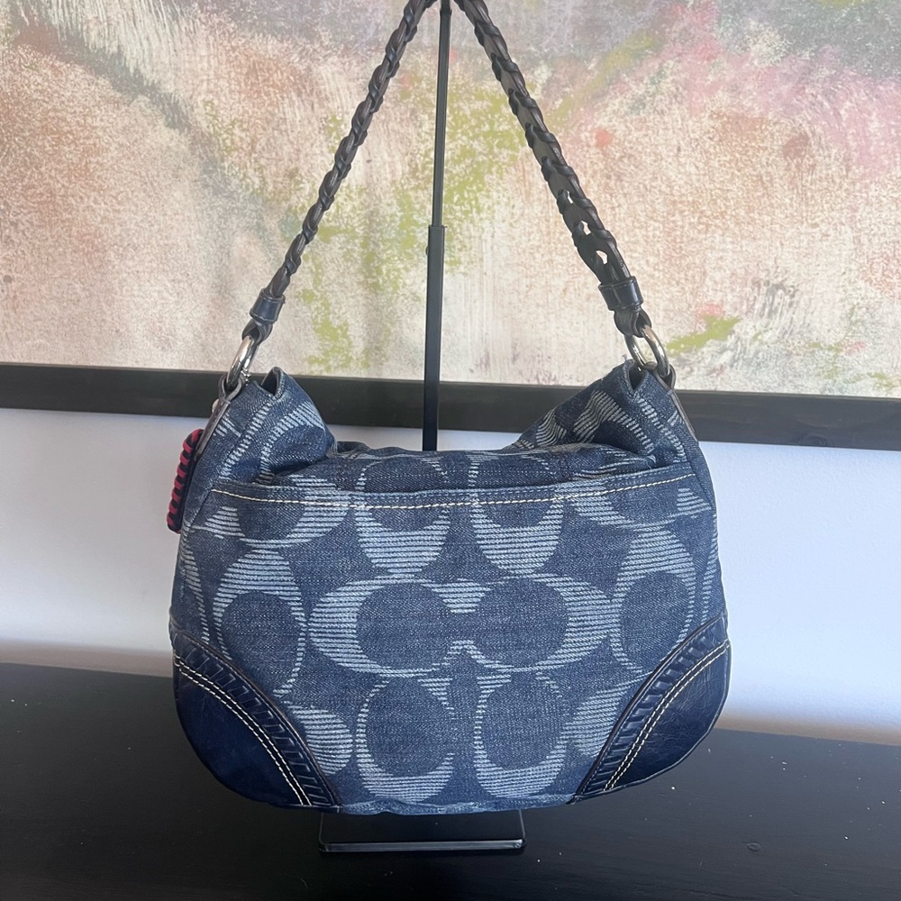 Coach Signature Poppy Hobo Denim Bag 2011 - Picture 8 of 12